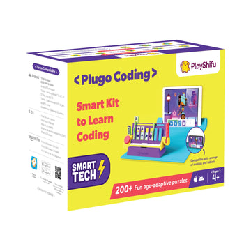 Playshifu Plugo Coding Kit - Learn The Basics Of Coding With Interactive Block-Based Games And Puzzles For Kids Ages 4-10 | Smar