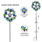 Senflame Double cutting edge Hummingbird Swivel Wind Spinners  Outdoor Garden Spinners 38inch Garden Stakes Dccor  Metal Pinwheels for Yard and Garden