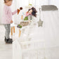 Roba Doll Cradle Set: Stella - Star, Gray & White - Includes Hanging Mobile, Pillow, Blanket & Canopy, Children'S Pretend Play, Ages 3+