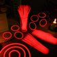 Taikula 200 Pack 8 Glow Sticks Bulk Party Favors Red Light Up Sticks with Connectors Neon Glow in the Dark Party Supplies Brac