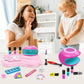 Yoloflix Nail Polish Kit for Girls, Purple Nail Art Salon Set with Dryer, Ages 6-12, Perfect for Birthday and Spa Party Favors