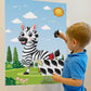 Pin The Tail On The Zebra Party Games For Kids Wild Animal Birthday Party Decorations, For Jungle Safari Party Decorations Zoo Party Supplies For Boys Girls, Large Zebra Poster With 56 Tail Stickers