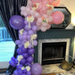 Togvu 60 Pack Metallic Confetti Balloons - 12 Inch Pink Purple Latex for Birthday, Wedding, Baby Shower Decorations
