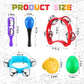 Silipull 72 Pcs Shaker Musical Instruments For Kids, Egg Shaker, Wrist Hand Band Bells, Maracas Shakers, Percussion Tambourine,