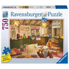 Ravensburger Cozy Kitchen 750 Piece Puzzle - Engaging Jigsaw Challenge | Unique Fit With Softclick Technology | Vibrant, Glare-Free Imagery | Ideal For Adults & Kids | Fsc Certified Eco-Friendly