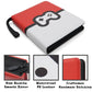 Trading Card Binder 9 Pocket Pages Top Loading 900 Card Storage 3 Ring Design With Zipper Boy's Gift (Red  900 cards)
