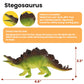 Zippytots Dinosaur Toys for Kids 3-5, 10 PCS Realistic Plastic Dinosaur Figure Toy Set Including T-Rex, Stegosaurus, Spinosaurus