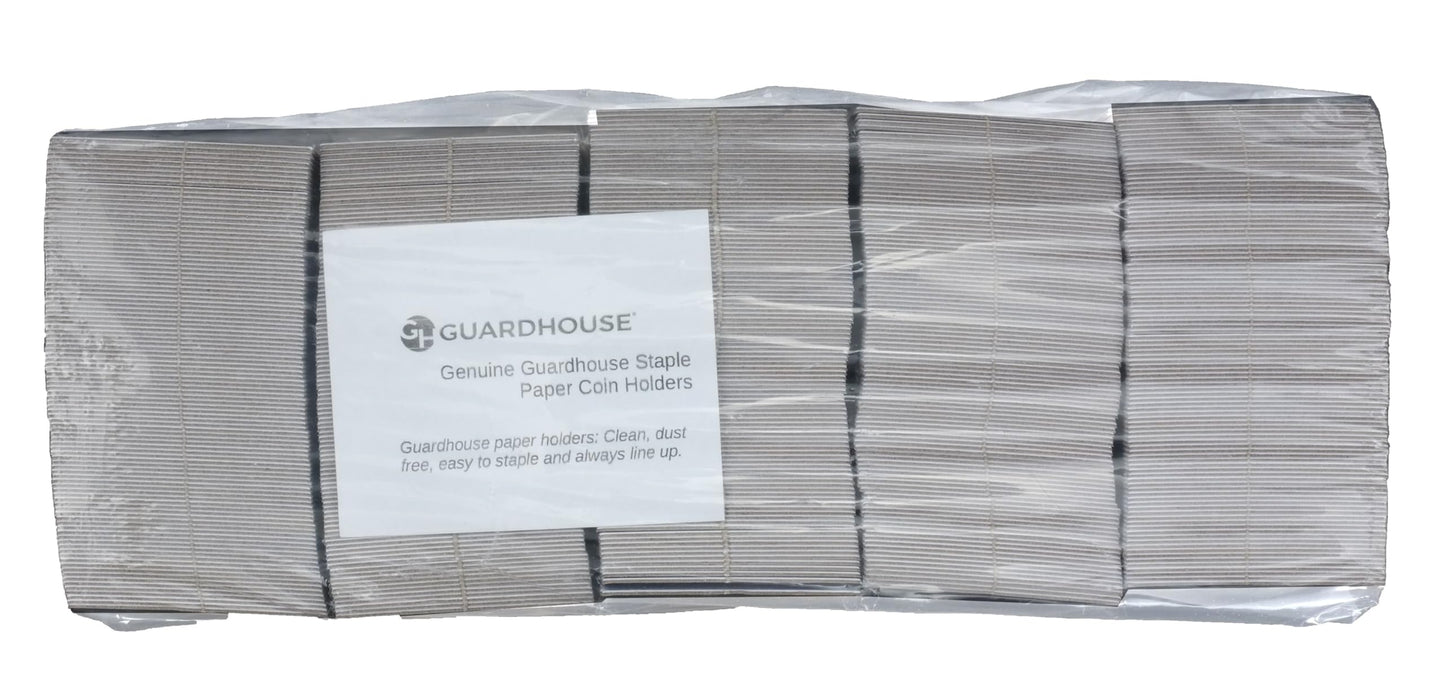 Guardhouse 2x2 Staple Paper Coin Holder for Dime, 500 pack