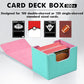 Zlca Card Deck Box For Trading Cards, Mtg Commander Deck Box Holds 120+ Single Sleeved Cards, Leather Magnetic Card Storage Box Fits For Tcg Ccg Magic Cards (Turquois& Pink)
