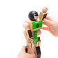 Once Kids Playhard Hero Action Figures – Birch Wood Baby Toys For Imaginative Play – Sturdy & Durable Hero Toy For Kids With Solid Wood Storage Box