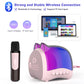 Kidsfaves Mini Karaoke Machine For Kids Adults,With Wireless Microphones & Light- Bluetooth Portable Speaker Birthday Gifts For