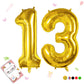 Smlpuame 40 Inch Number Balloon 0-9 Gold Large Number 13 Balloons,Digital Balloons For Birthday Party Celebration Decorations Su