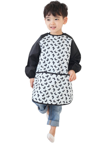 Plie Waterproof Kids Art Smocks 37 Colors (Age 1-10, S-Xxl Size), Black Puppy (34-Xl)
