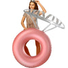 Bachelorette Pool Float - Almost 5 ft Tall Rose Gold Inflatable Diamond Ring Swim Floatie - Bachlorette Party Decoration for Brides Engagement Party Favors Gift  36 Ring + 20 Diamond (4ft 8in)