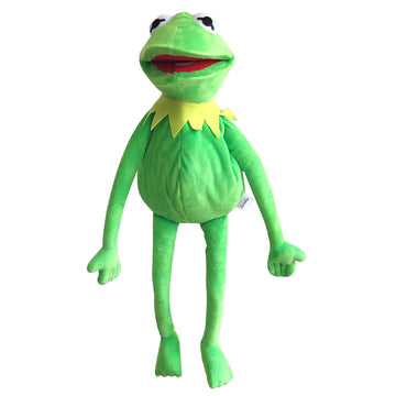 Kermit Frog Hand Puppet With 50 Pcs Kermit The Frog Puppet Stickers, Hand Kermit Puppet Soft Stuffed Plush Toy For Boys & Girls - 24 Inches