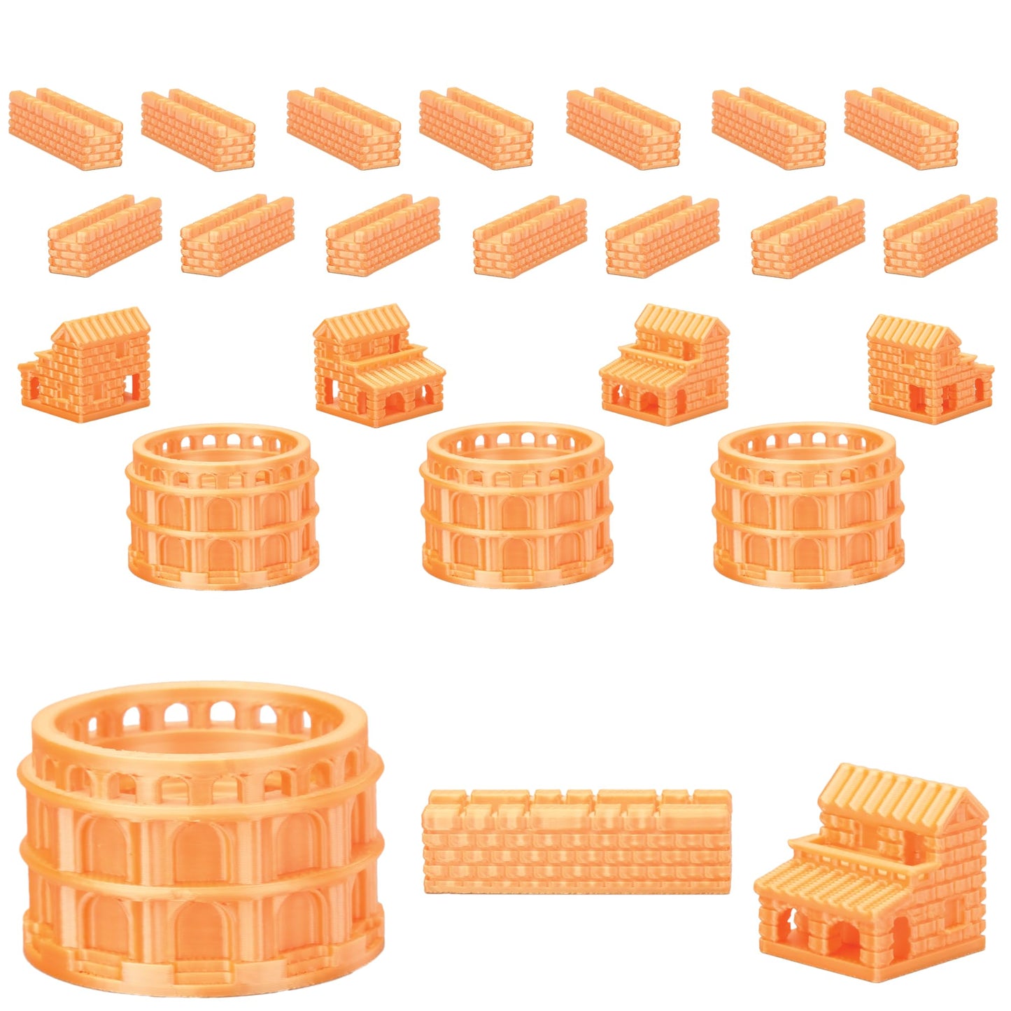 Custom Civilizations for Catan Board Game | Replacement Player Sets | Settlers Pieces | Base Cities Settlements Roads | 3D Printed | (Rome Base Set)
