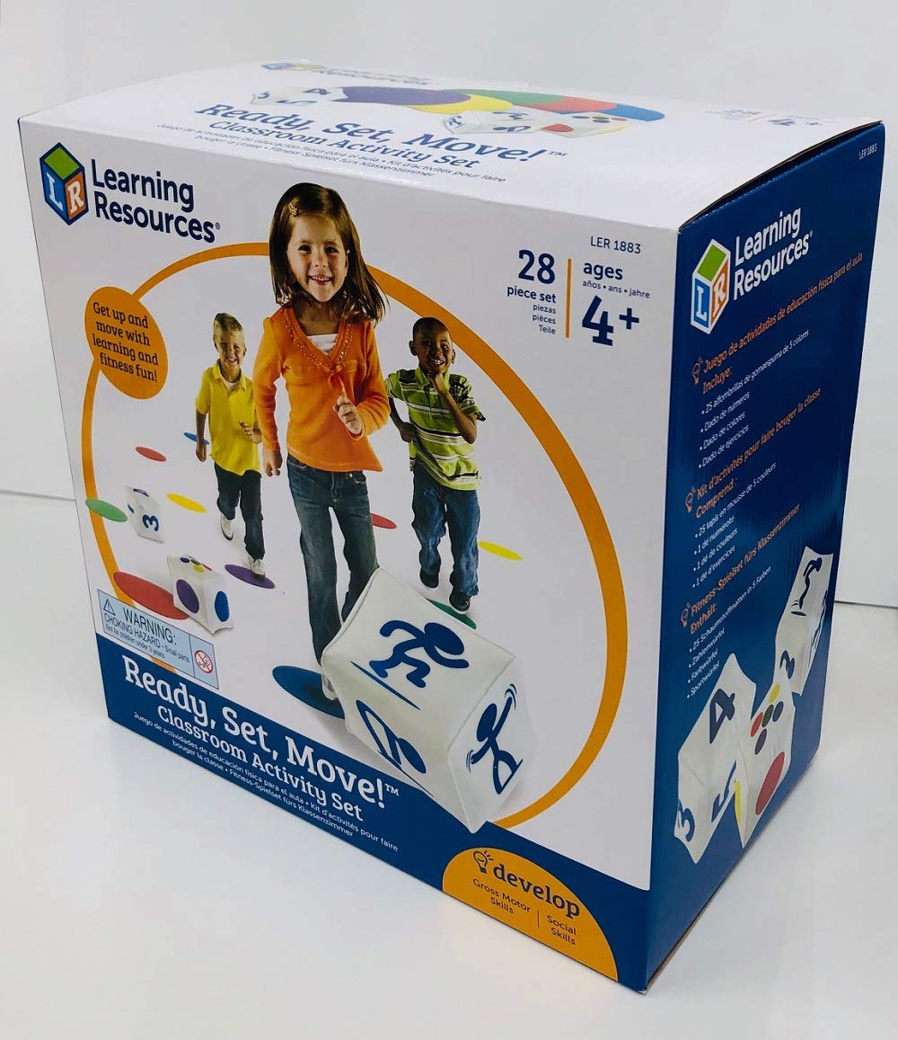 Learning Resources Ready, Set, Move! Classroom Activity Set, 28 Pieces, Multi-color, Ages 4+, Model LER1883