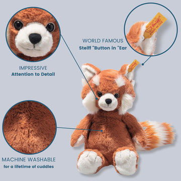 Steiff Soft Cuddly Friends Benji Red Panda, 11' Plush Toy