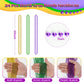 SHAOQINLIN Mardi Gras Beads, 24Pcs Mardi Gras Beads Necklaces 33'' 7 mm Metallic Gold Green Purple Bead Necklaces Mardi Gras Dec