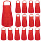 IMERAGO 15 PCS Kids Aprons with Pockets Adjustable Chef Painting Aprons Bulk for Girls Boys Aged 6-13 Cooking Baking Crafting Re