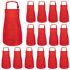 IMERAGO 15 PCS Kids Aprons with Pockets Adjustable Chef Painting Aprons Bulk for Girls Boys Aged 6-13 Cooking Baking Crafting Re