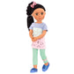 Glitter Girls – Soo Ji 14-Inch Poseable Fashion Doll – Black Hair & Hazel Eyes —Hearts Outfit With Blue Glitter Shoes – Toys, Clothes, And Accessories For Kids Ages 3+