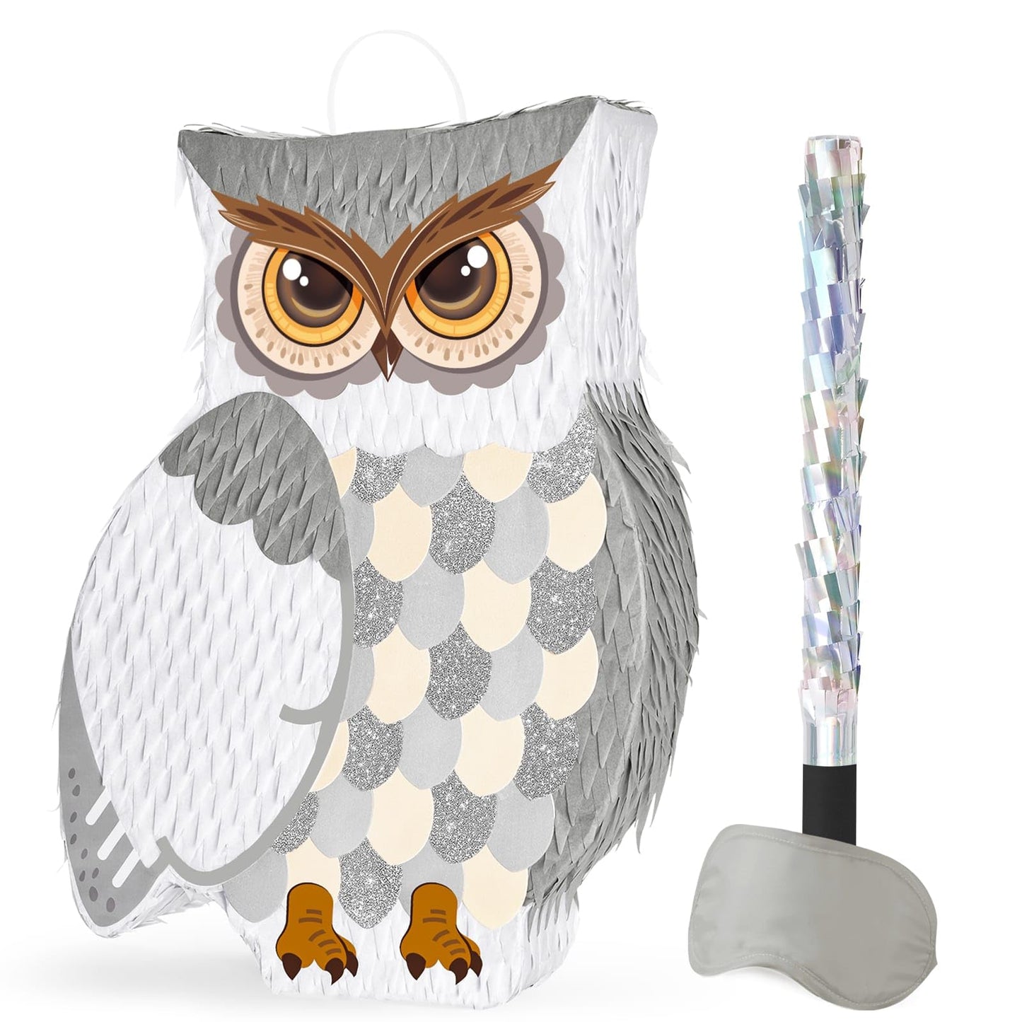 WERNNSAI Night Owl Piata - Owl Wicked Pinata Hanging Woodland Forest Party Decorations for Kids Birthday Animal Shower Party Gam