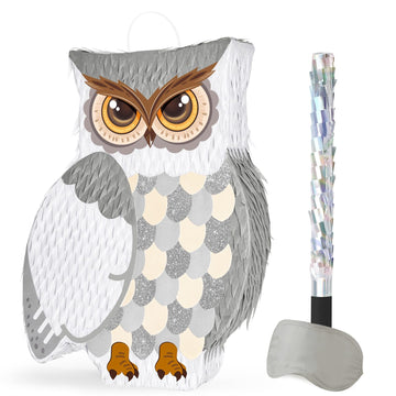 WERNNSAI Night Owl Piata - Owl Wicked Pinata Hanging Woodland Forest Party Decorations for Kids Birthday Animal Shower Party Gam
