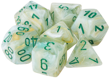 Chessex CHX27409 Dice-Marble Dark Green Set