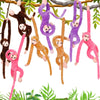 Chivao 8 Packs Stuffed Monkey Hanging Stuffed Animal Plush Monkey Toy with Hook and Loop Fasteners Hands 20 Inch Large Plush Ani