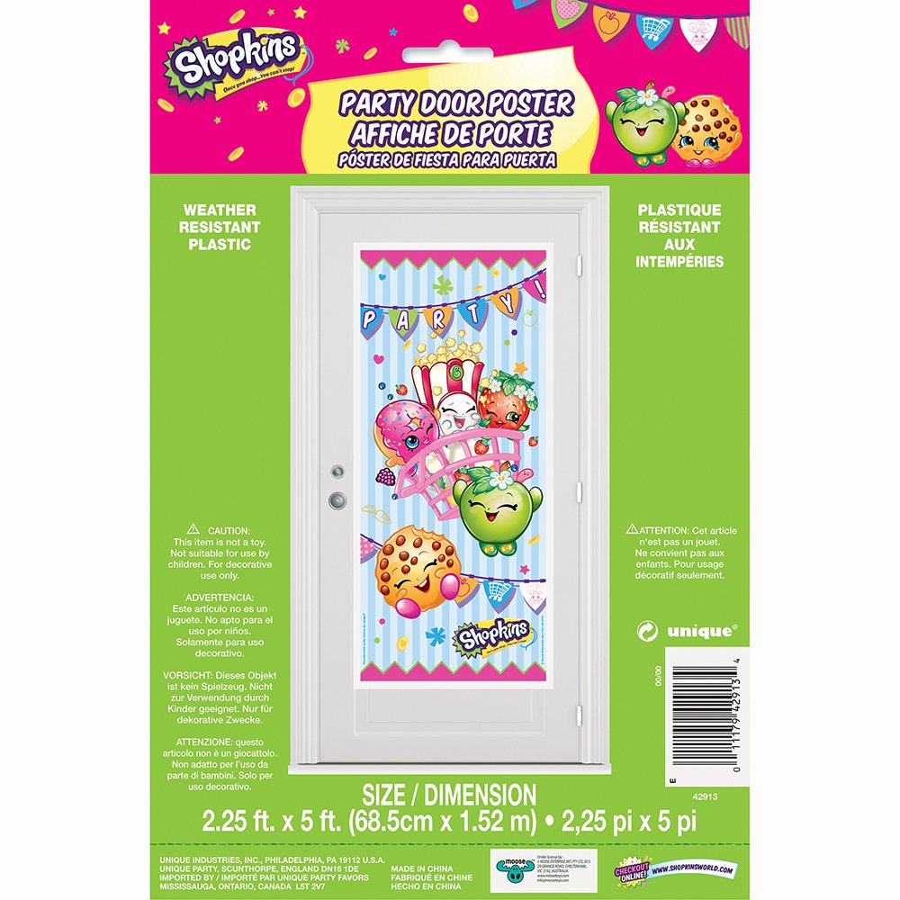 Shopkins Plastic Door Poster - 60 x 27, 1 Pc