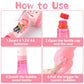Unicorn Bubble Wand Machine For Kids, Princess Cute Summer Toy Outdoor Outside With Light, Party Birthday Easter Day Gifts For 1 2 3 4 5 6 7 8 Years Old Toddlers Little Girls Cream-Coloured&Pink
