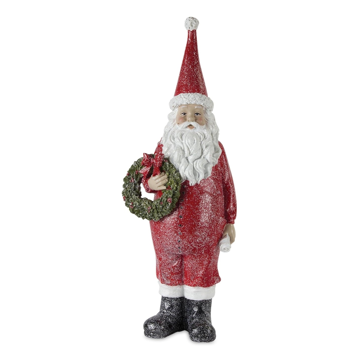 Melrose Santa Christmas Tabletop Figurines, Set of 3, Resin