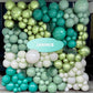 Turquoise Blue Balloons Of Stuffed Black Balloons Inside - Double Stuffed Peacock Blue Balloon Garland Arch Kits With Different