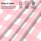 12 Pcs Pink Gingham Tablecloth 54    108 Inches Pink And White Checkered Table Cloth Disposable Plastic Waterproof Tablecover Fo