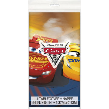 Unique Disney Cars 3 Rectangular Plastic Table Cover - 54 x 84, 1 Pc