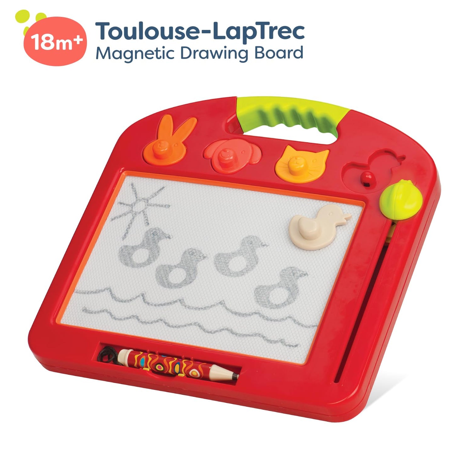 B. - Magnetic Drawing Board - 4 Animal Stamps - Portable Sketcher - Creative Toys For Toddlers, Kids - 18 Months + - Toulouse-La