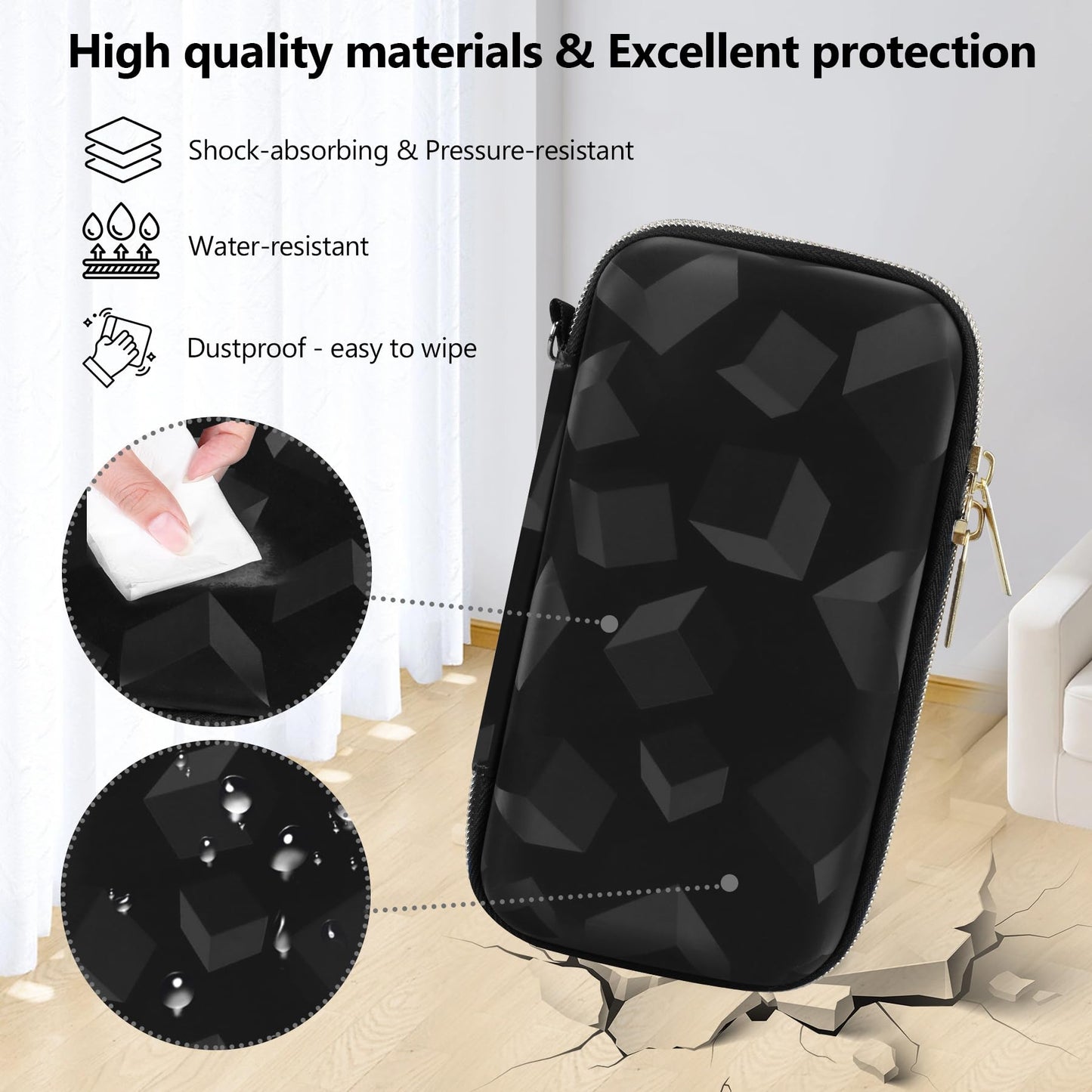 Supmay Carrying Case Compatible With Kavoyi / Beico / Tebiyou 32 Bit Handheld Games For Kids, Portable Arcade Gaming Player Stor