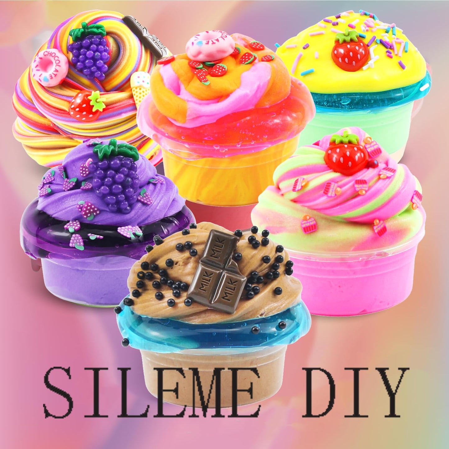 Elover Clear Slime Making Kits With Premade Slime For Kids Diy With 35 Sets Add-Ins Jumbo Kit For 6-12 Years Old Girls Boys Present Party Favors (Milky White Slime Bucket)