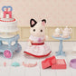 Calico Critters Tuxedo Cat Girl'S Party Time Playset, Dollhouse Playset With Figure And Accessories