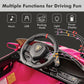 Infans 2 Seater Kids Ride On Car, 12V 4Wd Licensed Lamborghini Veneno Powered Electric Vehicle With Hydraulic Doors, Rocking Mode, Adjustable Speeds, Remote Control, Mp3, Headlight (Coral)