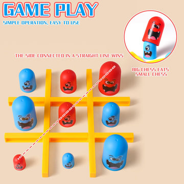 Aiuaza Tic Tac Toe Strategic Board Game For Kids And Family,Party Tabletop Games, Strategy Head To Head Games,Friendly Education