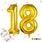 Smlpuame 40 Inch Number Balloon 0-9 Gold Large Number 18 Balloons,Digital Balloons For Birthday Party Celebration Decorations Su