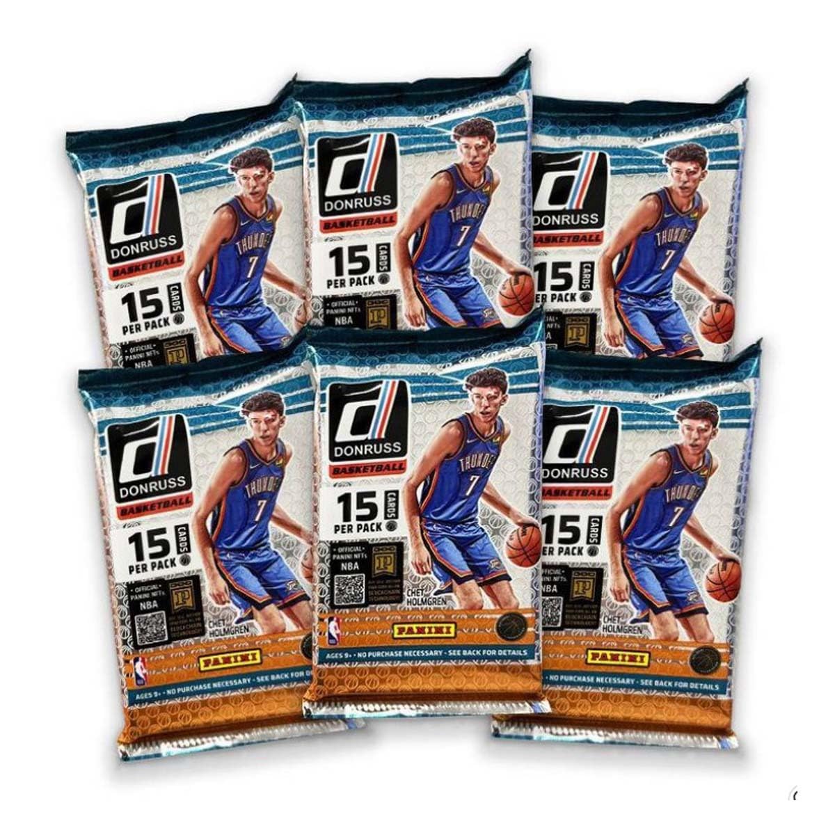 Generic Panini Donruss Basketball Trading Card Blaster Box 6-Pack, 90 Cards, Cardboard, Berry, 4"x6"x0.1"
