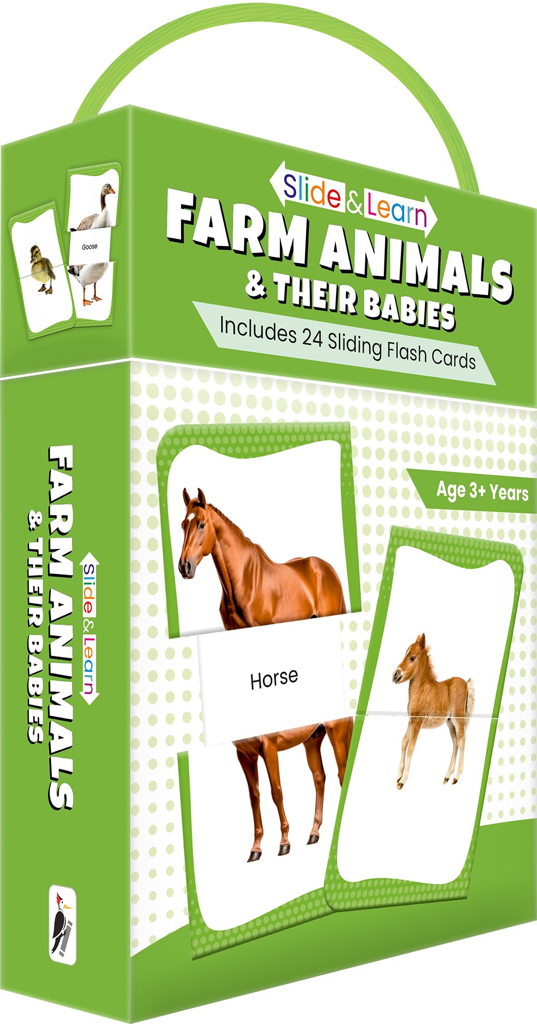 Slide & Learn Flash Cards  Farm Animals & Babies (24 Early Learning Flash Cards For Toddlers And Kids)