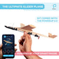 Powerup 4.0 Smartphone Controlled Balsa Wood Airplane Kit. Wood Plane Model Kit Easy And Fun To Fly. Outdoor Stem Building. Diy