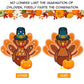 Tatuo 37-Piece Fall Craft Kit - DIY Turkey & Pumpkin Felt Set with 36 Leaves, Squirrel, Pine Cones - Classic Style, Approx. 35 x 20 Inches