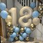 Number 18 Balloon Beige,40 Inch Large Cream Foil 18Th Birthday Balloons,Digital 18 Helium Mylar Balloons For Boys Girls 18Th Bir