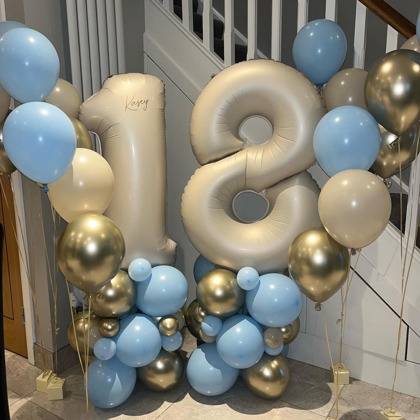 Number 18 Balloon Beige,40 Inch Large Cream Foil 18Th Birthday Balloons,Digital 18 Helium Mylar Balloons For Boys Girls 18Th Bir