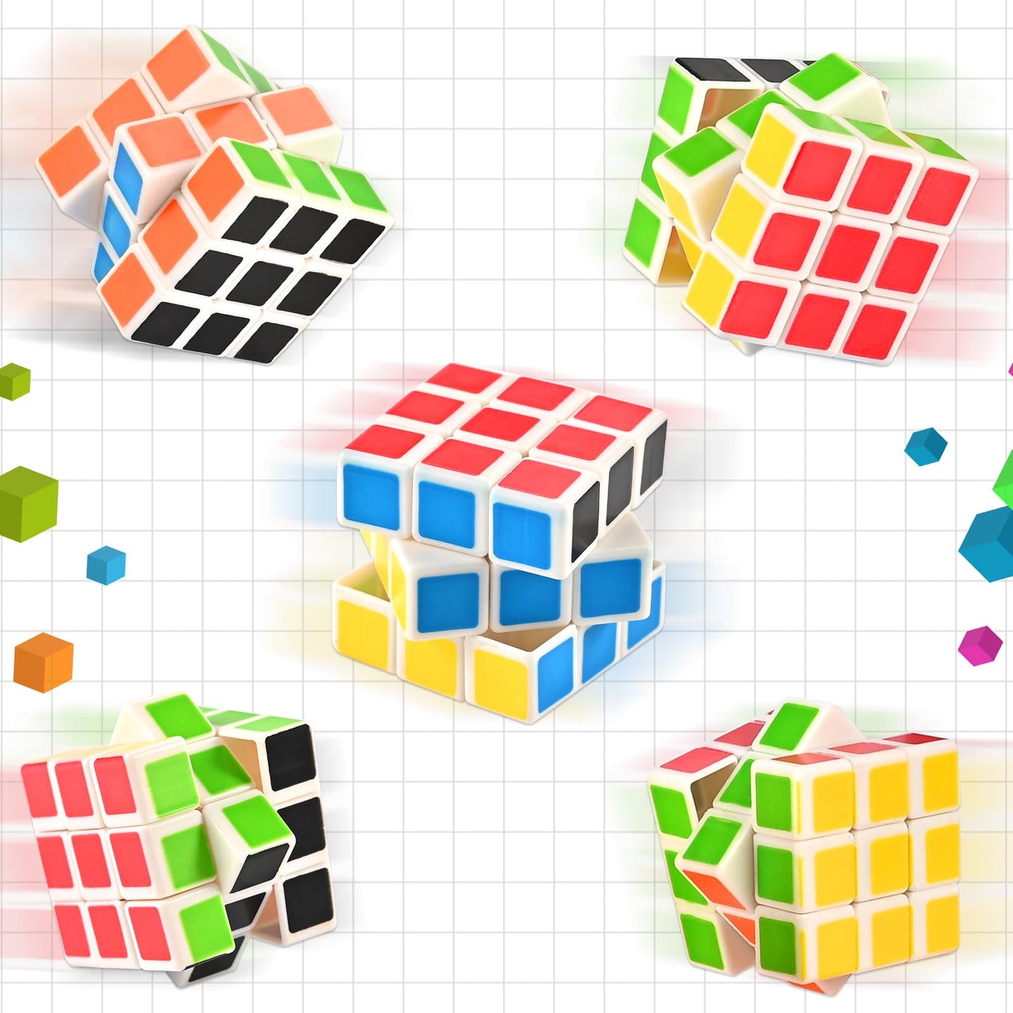 Goldge 40 Mini Cube Puzzles, 1.18In 3X3, Fun Party Favors For Kids - School Rewards & Classroom Prizes, Perfect For Birthdays, E